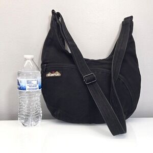 KAVU Sydney Satchel Crossbody Bag Medium Black Canvas Gorpcore Outdoors Travel